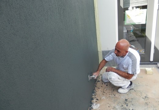 Buitengevel Spachtelputz Stucwerk